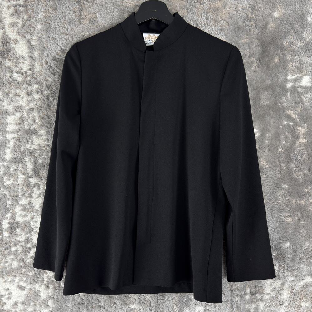 Stage Size S Performance Stretch Outdoor Full Zip Jacket Black Long Sleeve